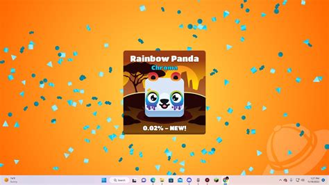 Here is the image. . Rainbow panda blooket